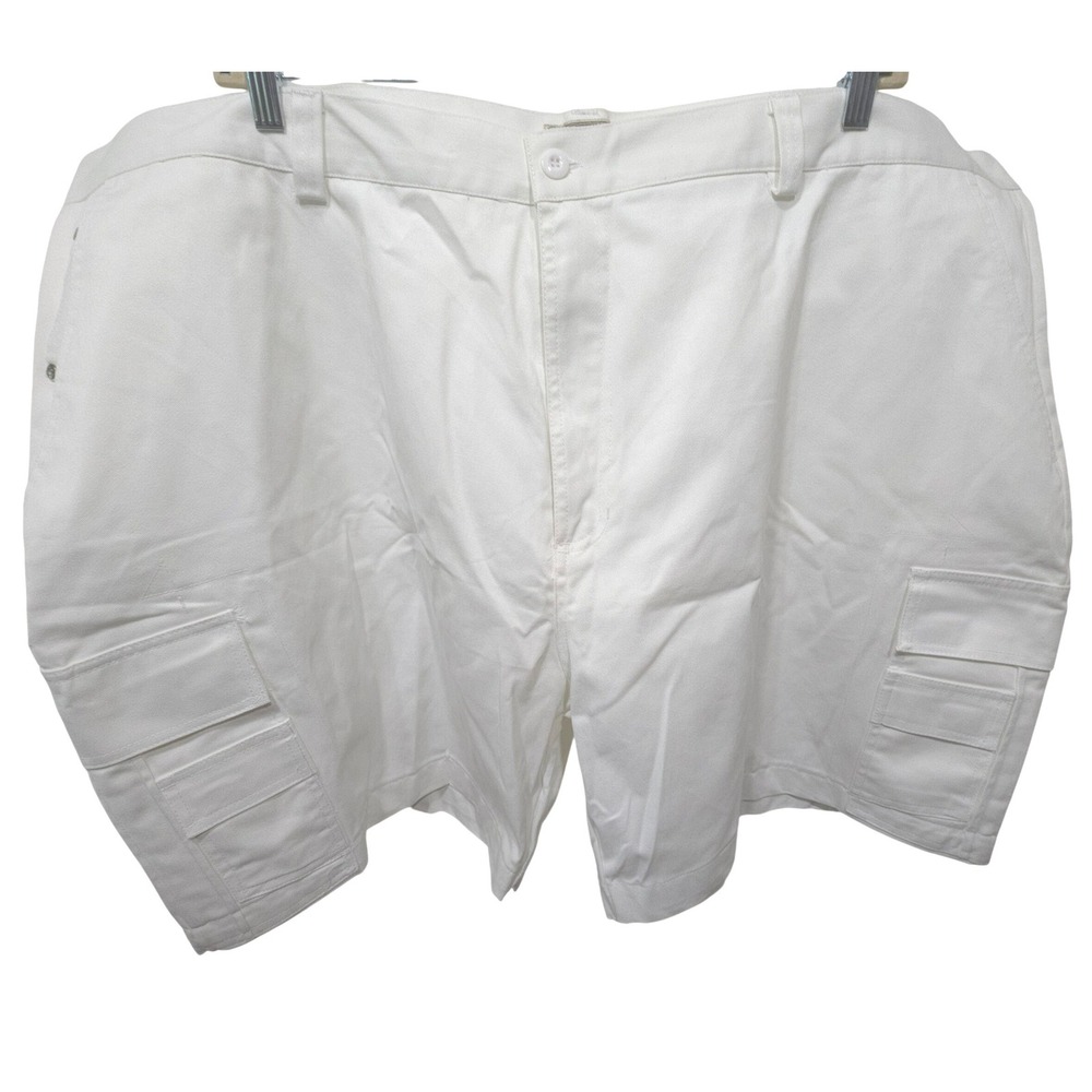 Beyond The Limit Mens White Cargo Shorts Size 54 Cotton Blend Utility Shorts